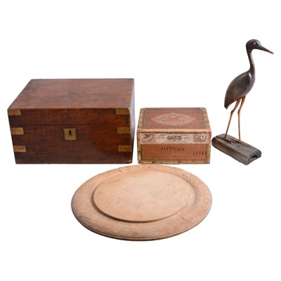 Lot 146 - Victorian mahogany writing slope, other treen boxes, etc