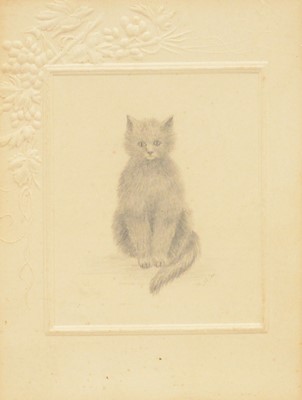 Lot 384 - Continental School, Child and a dog and a pencil drawing