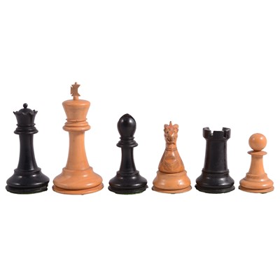 Lot 196 - Jaques and Son, London, The Staunton Chessmen, a boxed part set
