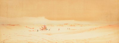 Lot 382 - Augustus Osborne Lamplough, By the Nile and Dessert landscape