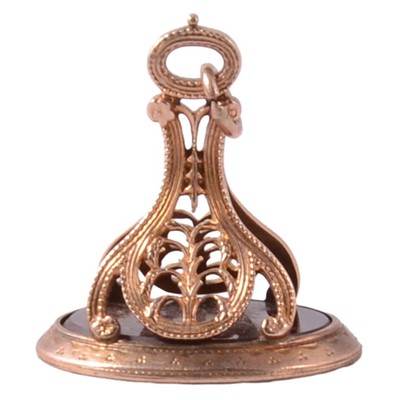 Lot 484 - An antique seal with cornelion base.