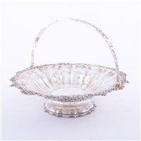 Lot 146 - George IV circular silver basket, Rebecca...