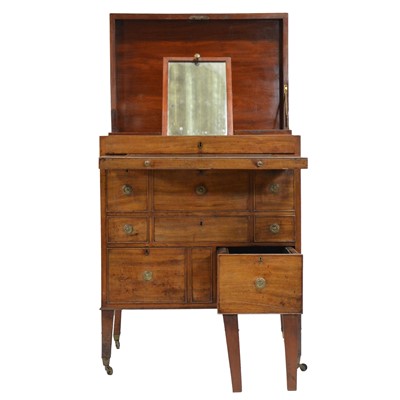 Lot 532 - Regency mahogany gentleman's dressing cabinet,...