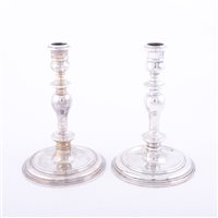 Lot 148 - Pair of George I style silver table...