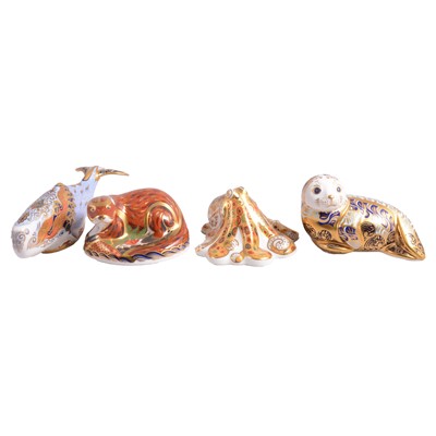Lot 95 - Royal Crown Derby, four limited edition paperweights