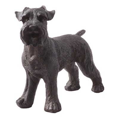 Lot 111 - Modern patinated cast bronze sculpture of a Schnauzer