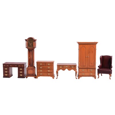 Lot 256 - Collection of doll's house miniature Antique style furniture