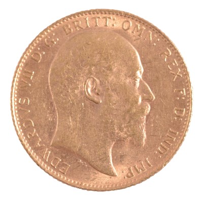Lot 308 - Gold Full Sovereign Coin, Edward VII 1907.