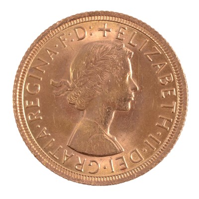 Lot 311 - Gold Full Sovereign Coin, Elizabeth II 1966.