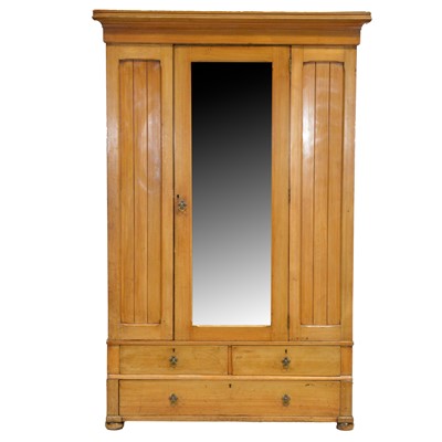 Lot 342 - Victorian golden oak wardrobe