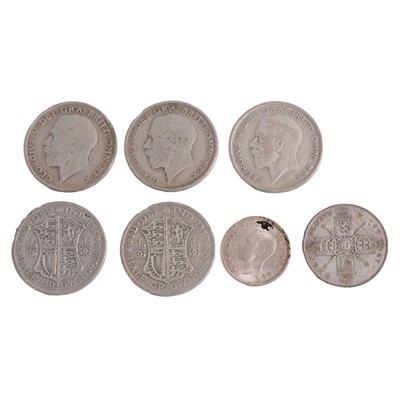 Lot 279 - Collection of British 1920-1946 silver content coins.