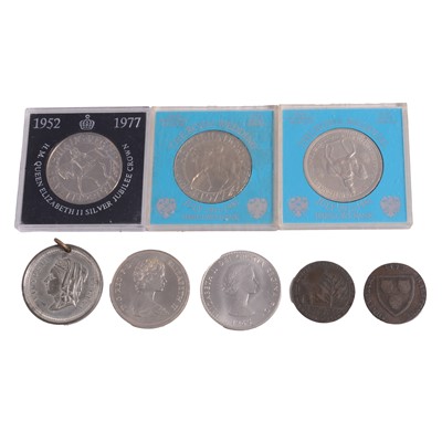 Lot 304 - Collection of British and overseas coins, some silver content.