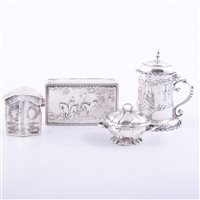 Lot 162 - Dutch silver snuff box, maker's mark B Muller...