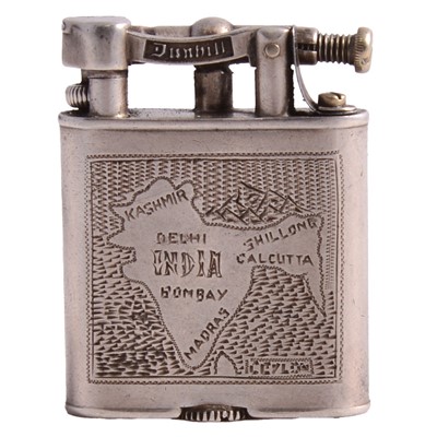 Lot 1204 - Military interest - a Dunhill silver lighter.
