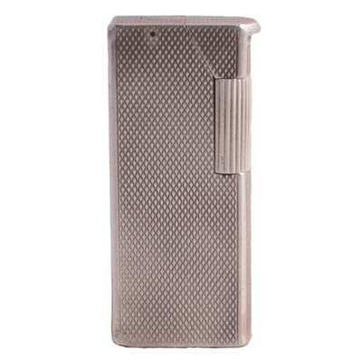 Lot 1205 - Dunhill - a white metal lighter.