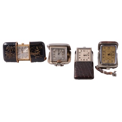 Lot 115A - Four pocket travel clocks