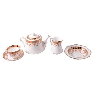 Lot 45 - Royal Albert Crown China tea service and fruit set, Devon Black pattern.