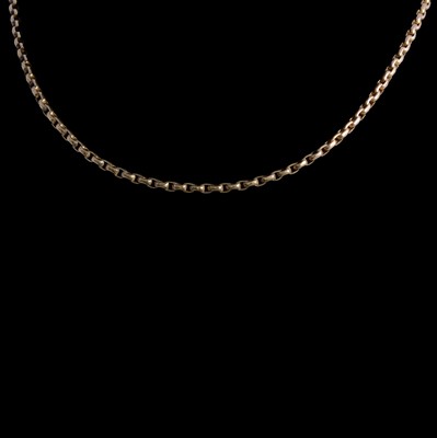 Lot 322 - A Victorian yellow metal guard chain.