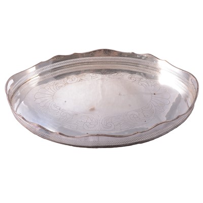 Lot 86 - Silver plated tray