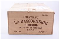 Lot 349 - Chateau La Bassonnerie, Pomerol 2005, 75cl,...