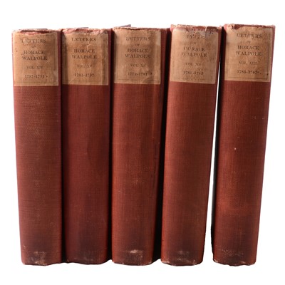 Lot 152 - Mrs Paget Toynbee, Letters of Horace Walpole, 1943
