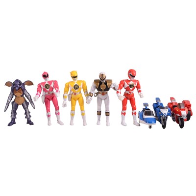 Lot 183 - Ban Dai, Power Rangers - two boxes of loose action figures, Rangers and Baddies