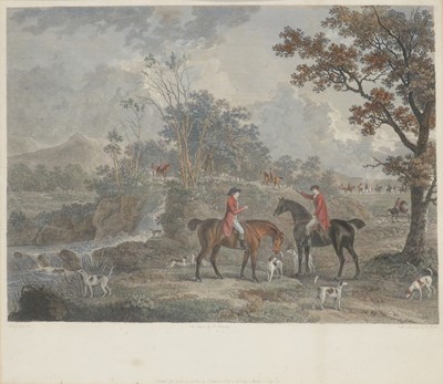 Lot 295 - Woollett after Stubbs, Shooting, plates 1, 3, 4, and after Morris, The Landscape