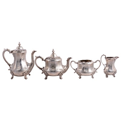 Lot 262 - A Victorian four-piece presentation matched silver tea and coffee set, in original oak box
