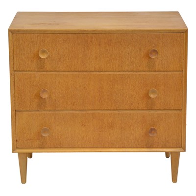 Lot 367 - Light oak chest of drawers, probably G-plan