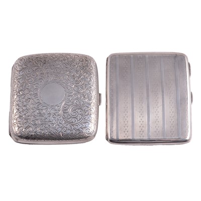 Lot 224 - Two silver cigarette cases