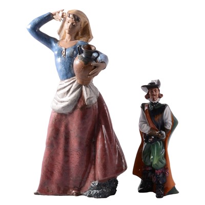 Lot 62 - Large Lladro model Karina, and Royal Doulton Cavalier