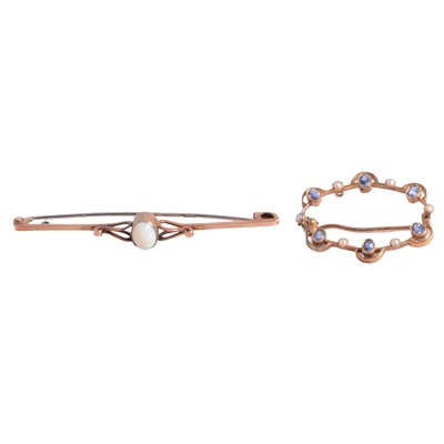 Lot 245 - Two Edwardian brooches.