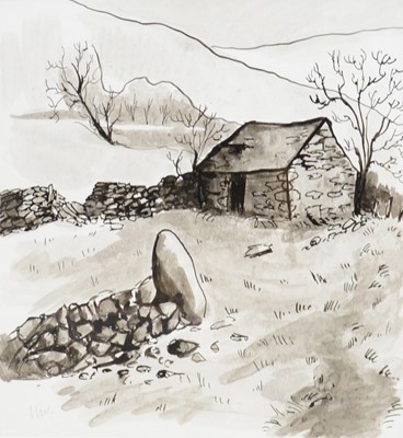 Lot 188 - Kyffin Williams (1918-2016), Rural Welsh farmhouse