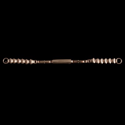Lot 316 - A 9 carat yellow gold watch bracelet.