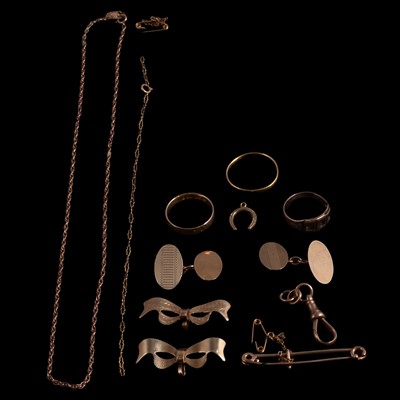 Lot 1119 - A collection of gold jewellery.