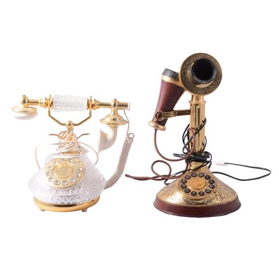 Lot 150 - Two replica dial telephones