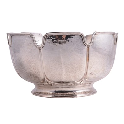 Lot 100 - Arts & Crafts silver monteith bowl