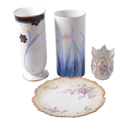 Lot 48 - Limoges china part dessert service, hardstone bonsai tree, etc.