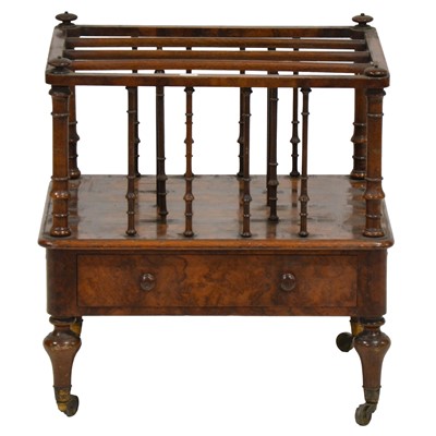 Lot 434 - Victorian figured walnut canterbury