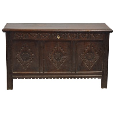 Lot 430 - Victorian carved oak coffer