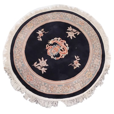 Lot 430 - Chinese sculpted wool circular rug