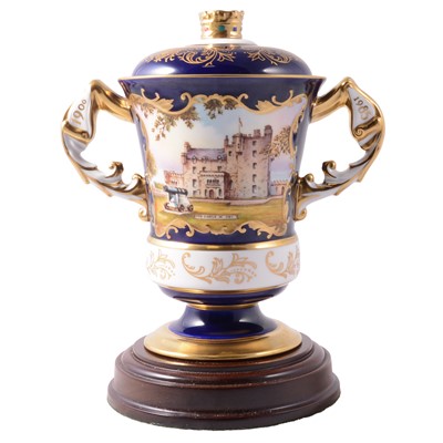 Lot 36 - Aynsley, a limited edition fine bone china urn and cover, 'Castle of Mey'
