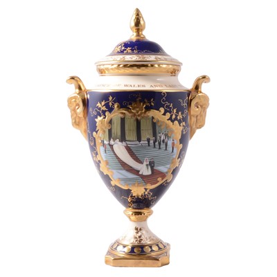 Lot 34 - Coalport, three limited edition urns and covers