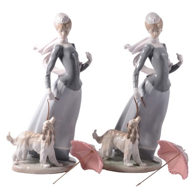 Lot 63 - Lladro, 'Woman with Shawl', two figurines