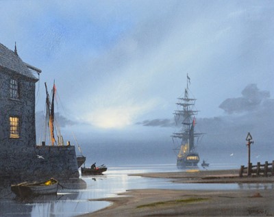Lot 242 - Les Jason Spence, Sail ship at the harbour's entrance