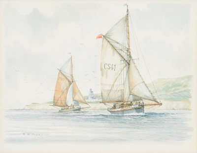 Lot 307 - M G Pearson, Sailing boats, a simliar watercolour and another by Tony