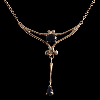 Lot 368 - A sapphire necklace.