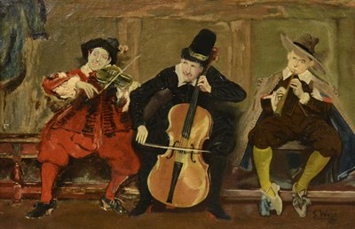 Lot 234 - George West after Seymour Lucas, Musicians