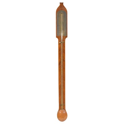 Lot 445 - Mahogany cased mercury stick barometer