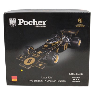 Lot 176 - Pocher, Formula 1 1972 British GP Team Lotus 72D race car, 1:8 scale model